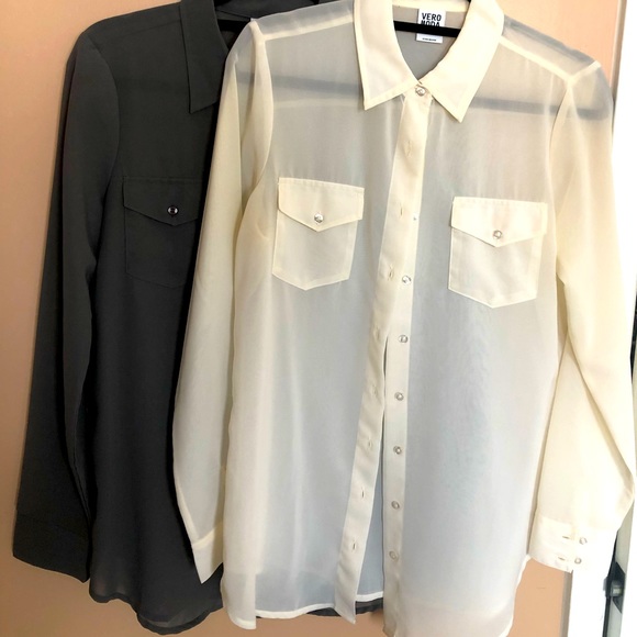 Vera Moda sheer dress shirt - Picture 1 of 3
